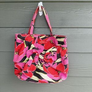 Kate Spade floral canvas top handle purse